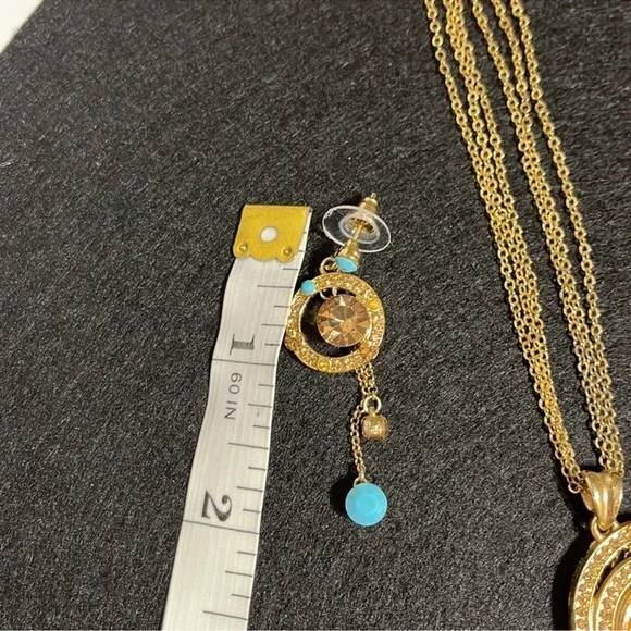 Gold and Turquoise Jewelry Set - Picture 8 of 10